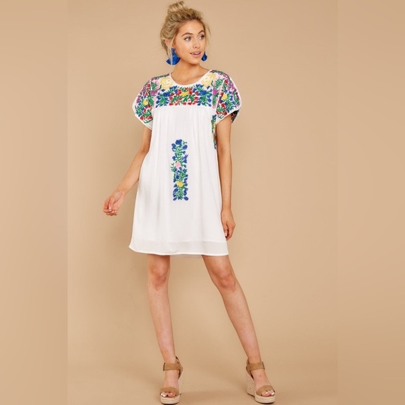Buddy Love Dresses & Skirts - Buddy Love Floral Embroidered Carolina Oxacan Mini Dress